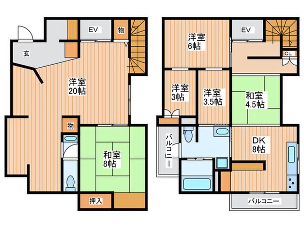 下穂積戸建て貸家の物件間取画像